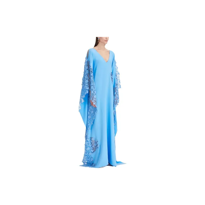 Oscar De La Renta Long-Sleeved Dresses Women's Blue-2