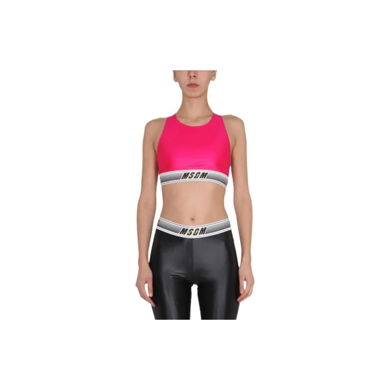 MSGM Logo Band Sport Top-2