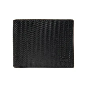 LACOSTE Leather Wallet Men's Black