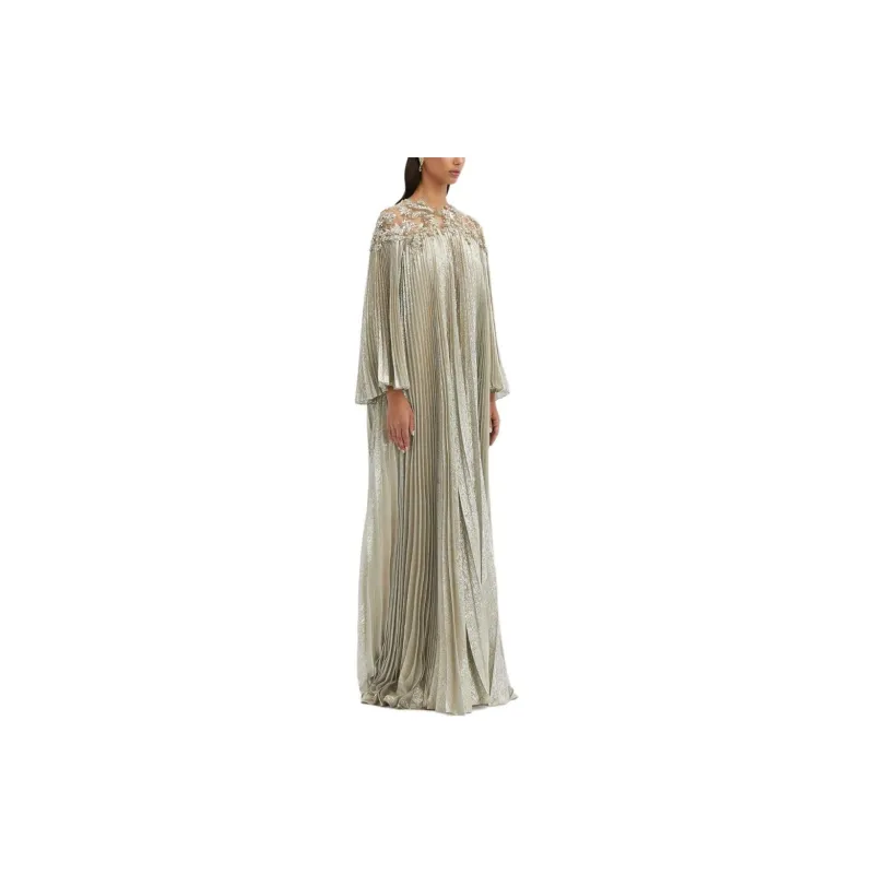 OSCAR DE LA RENTA SS24 Long-Sleeved Dresses Women's Silver-3