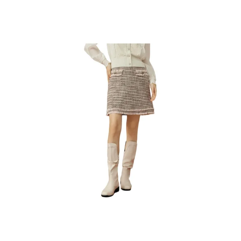 EICHITOO Casual Short Skirts Women's Dark Brown Pattern-2