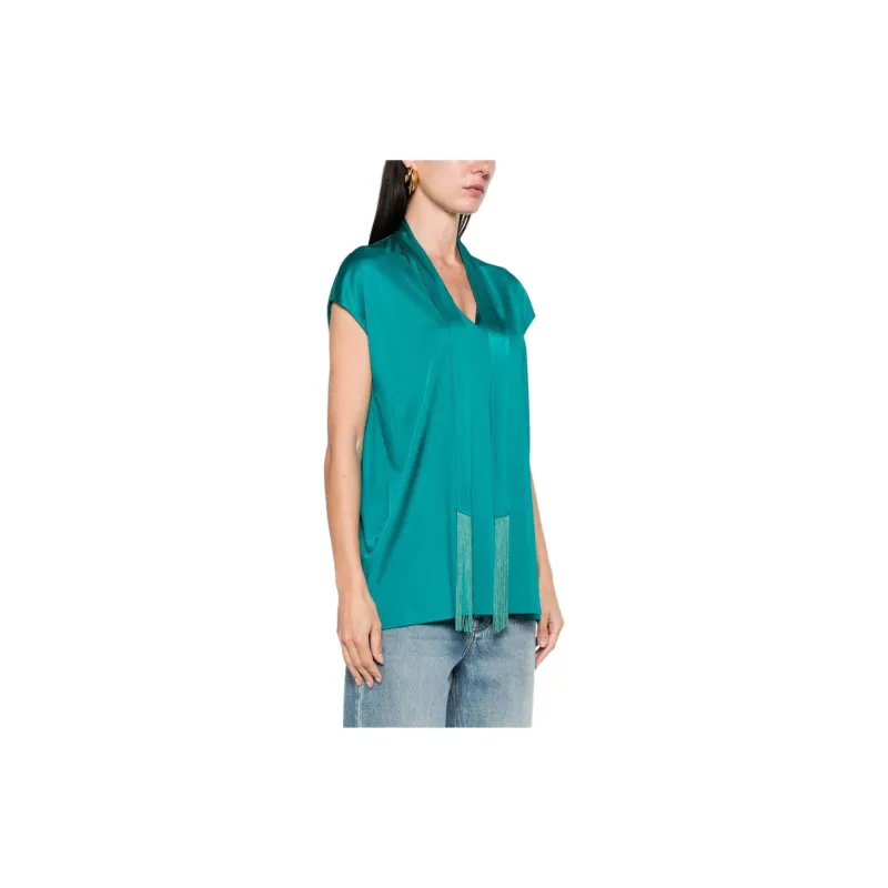 Roberto Cavalli Scarf-detail V-neck Blouse-3
