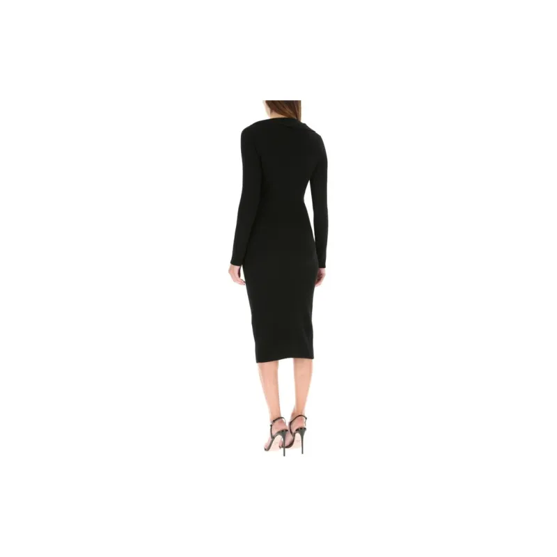 Alexander McQueen SS21 Long Sleeved Dresses Women's Black-2