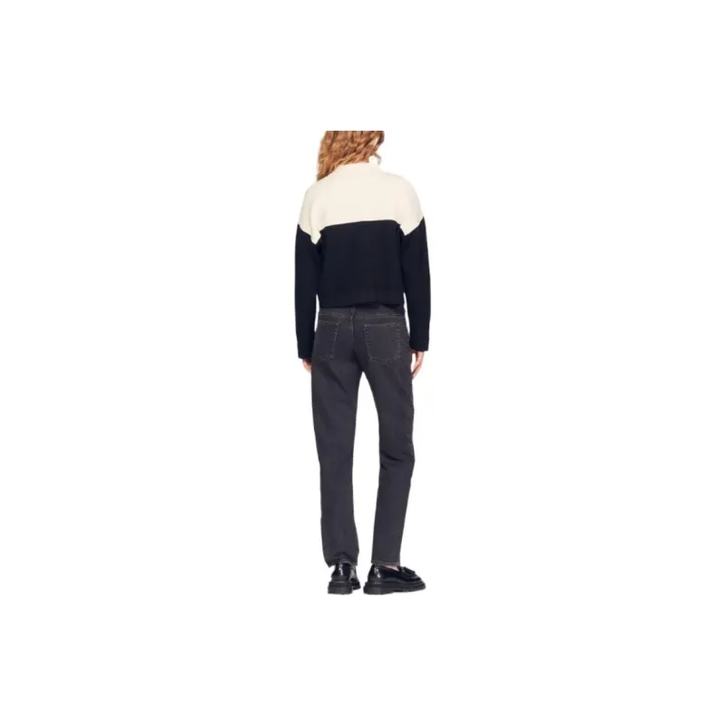 Sandro Two-tone Knit Cardigan-2