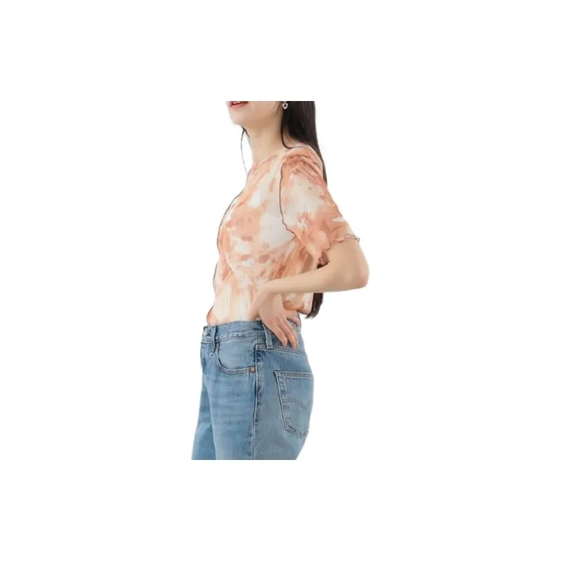Beams T Shirts Women's Orange-4