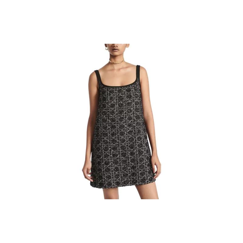 DIOR Slip Dresses Women's Black-3