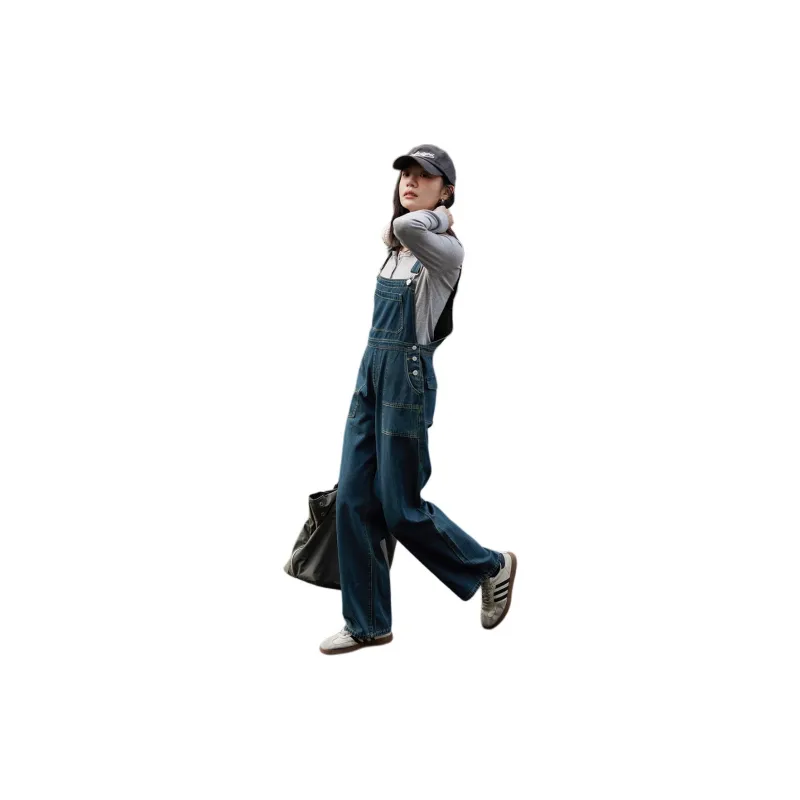 Demana Overalls Women's Vintage Denim Blue-2