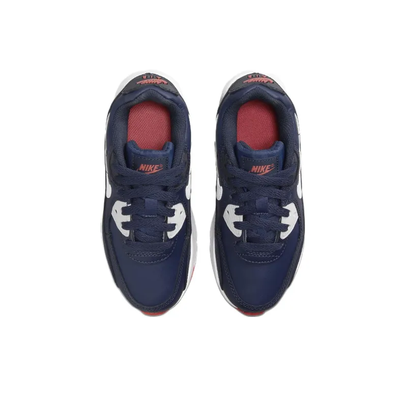 Nike Air Max 90 Leather Obsidian Track Red PS-3