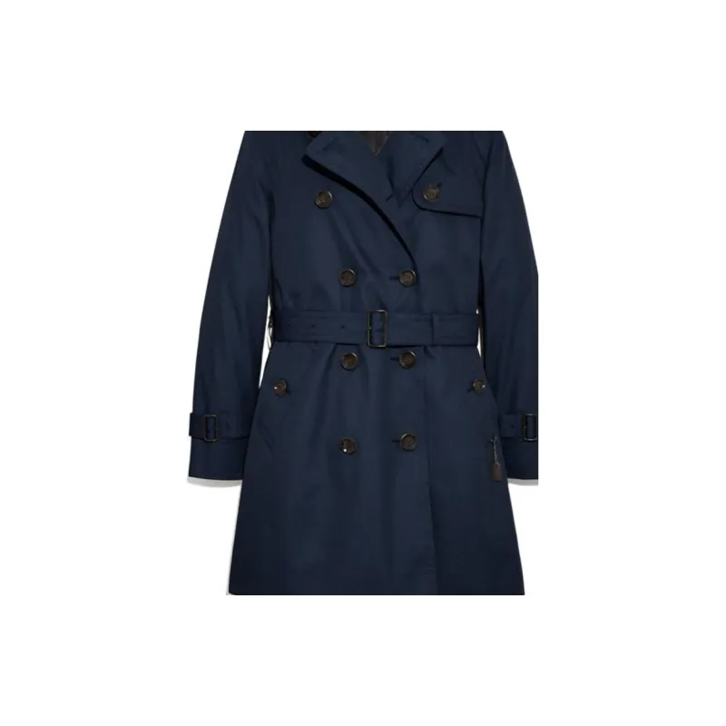 COACH Trench Coats Women's Blue-2