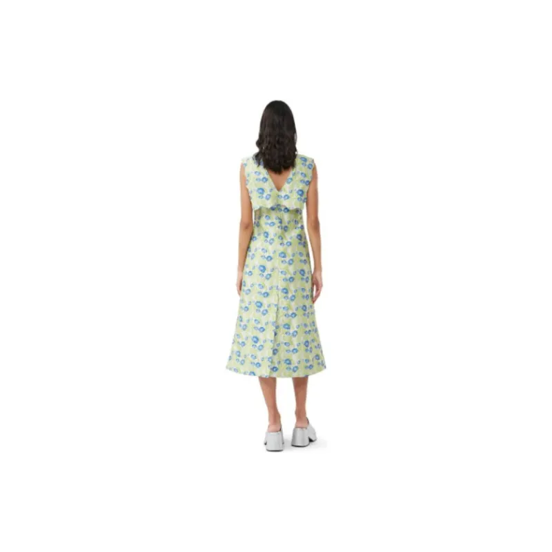 GANNI Sleeveless Dresses Women's Greige-1