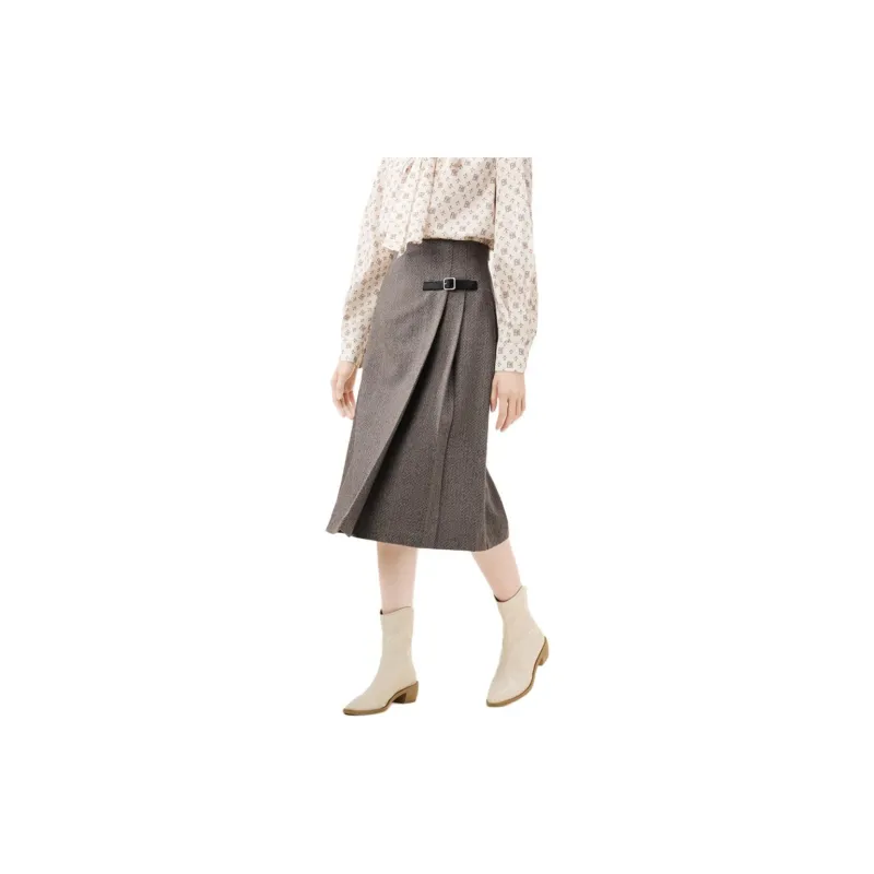 EICHITOO Casual Long Skirt Women's Khaki-2