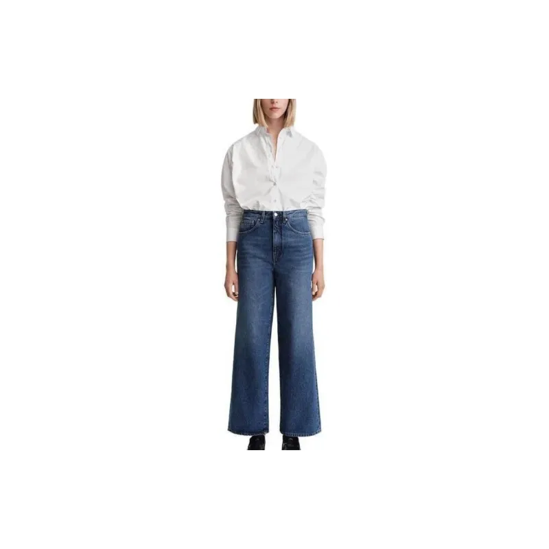 TOTEME Cropped Wide leg Jeans-1