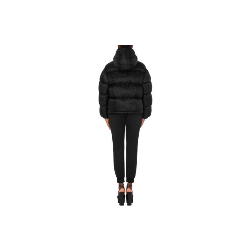 MOSCHINO Monogram Printed Hooded Padded Jacket-2