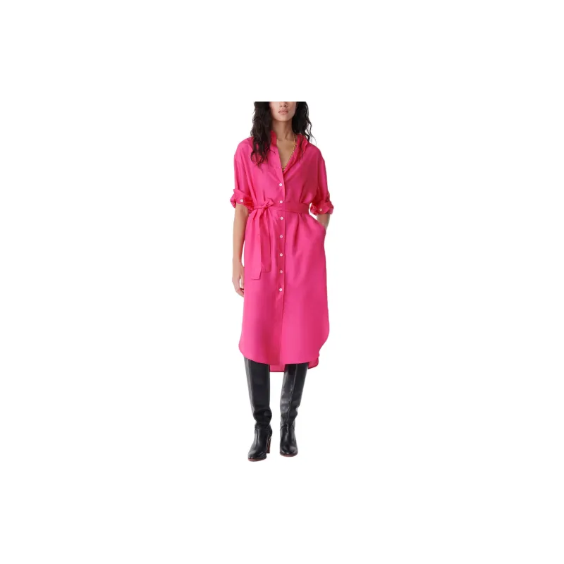 Vanessa Bruno SS24 Long Sleeved Dress Women's Fuchsia-1