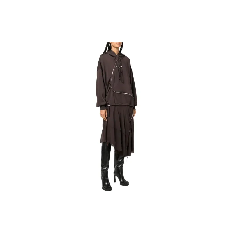 DIESEL Long-Sleeved Dresses Women's Brown-2