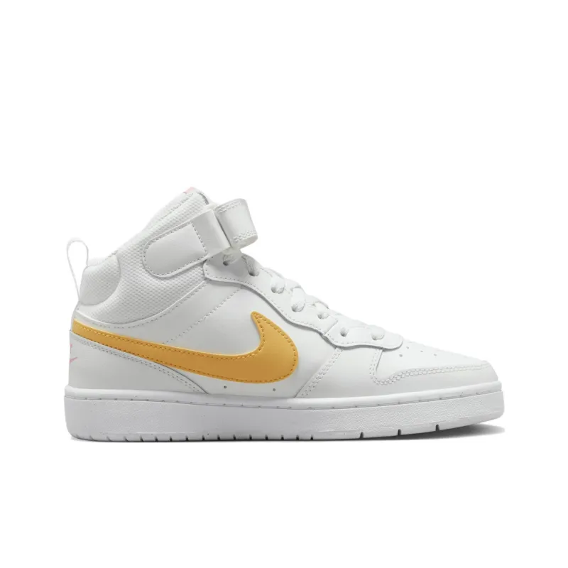 Nike Court Borough Mid 2 GS 'White Topaz Gold'-1