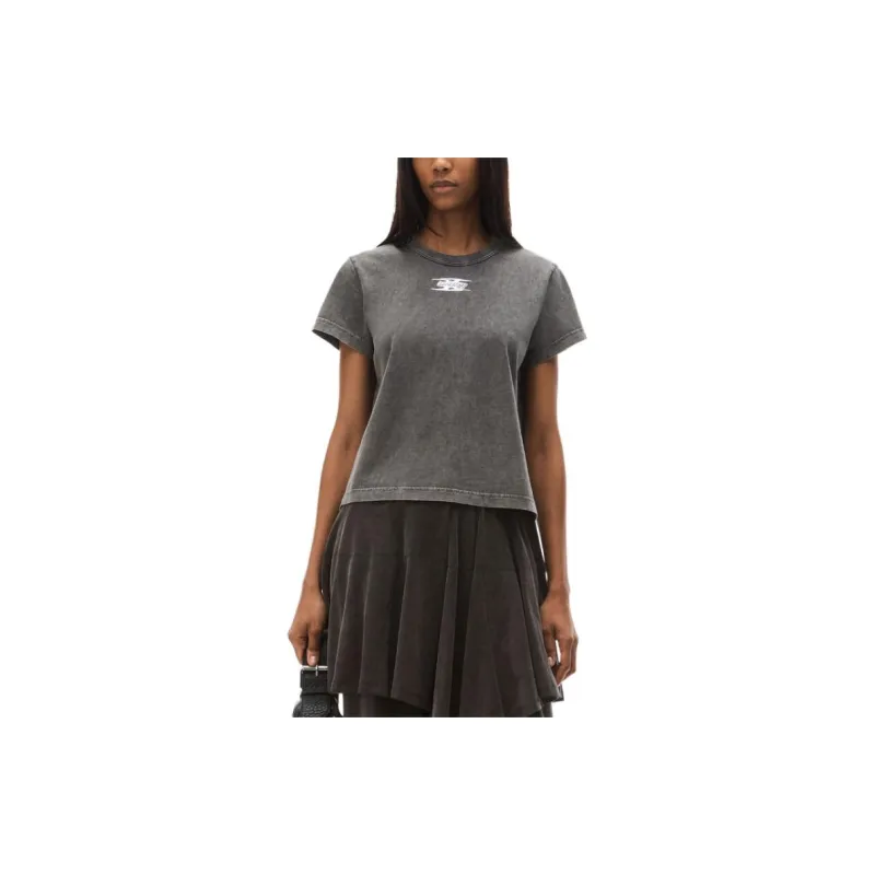 Alexander Wang Blade Logo Shrunken Tee Washed Cedar-3