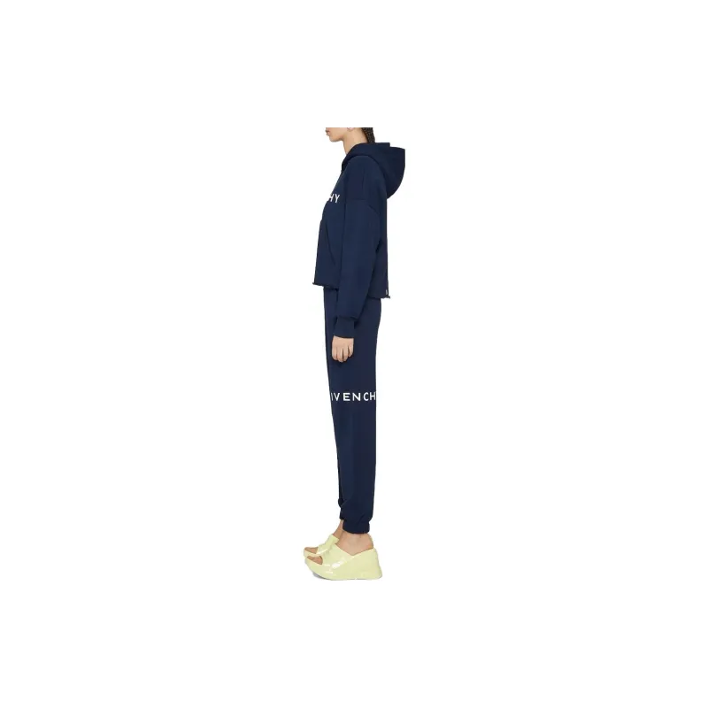 Givenchy Knitted Sweatpants Women's Navy Blue-3
