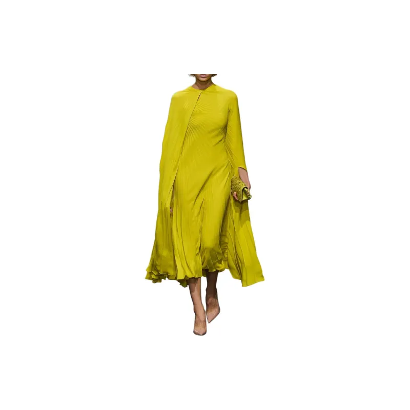Valentino Long-Sleeved Dresses Women's Yellow-1