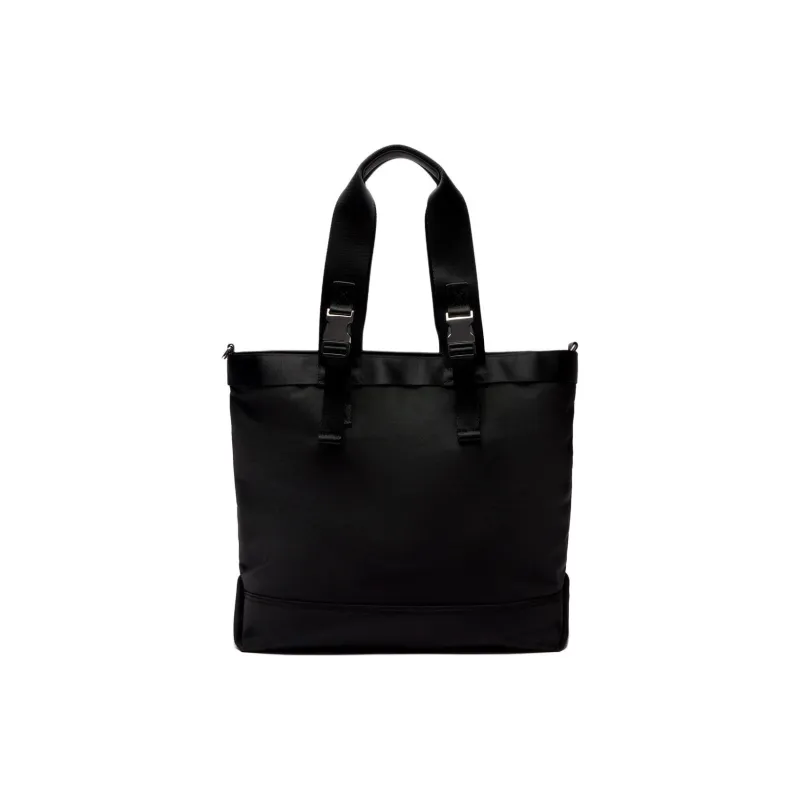 LACOSTE Nylon Shoulder Bag Crossbody Bag Handbag Large Size Men's Black-1