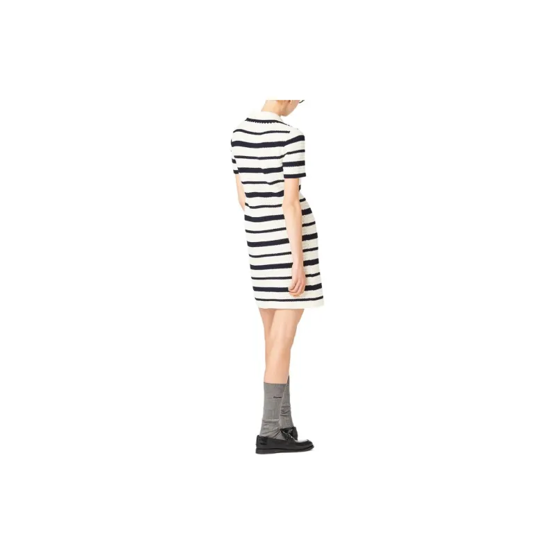 MIU MIU Stripe pattern Crochet Minidress-2