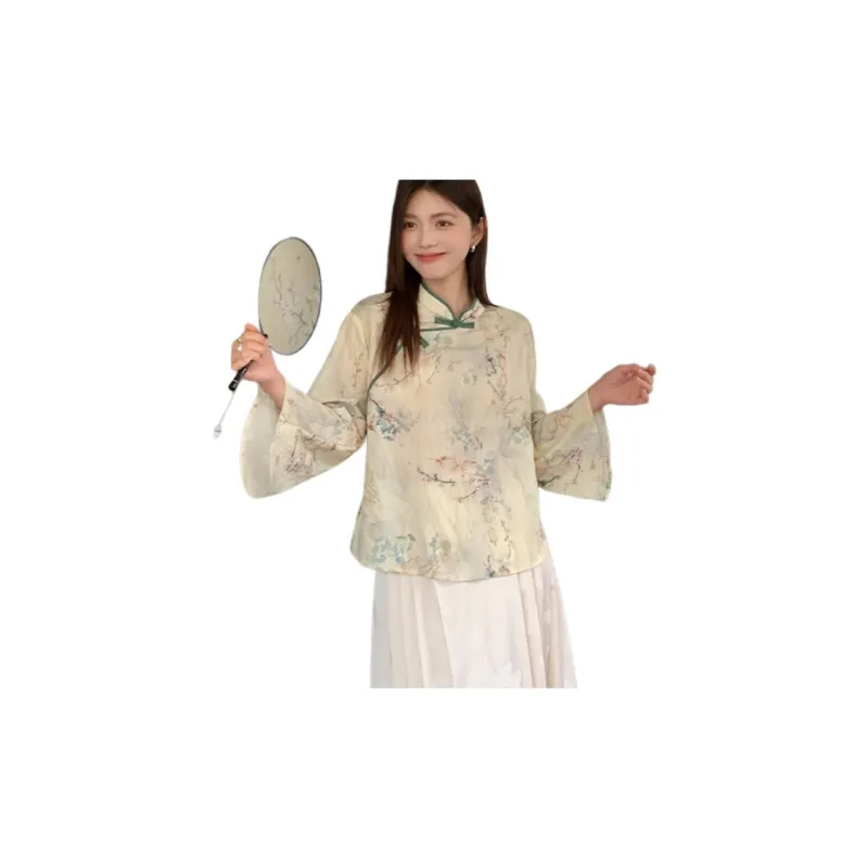 HUASJ Chiffon Shirts Women's Image Color-2