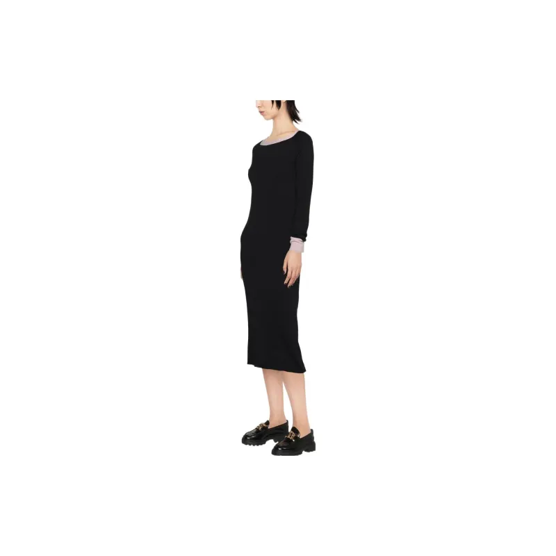 EMPORIO ARMANI Long Sleeved Dress Women's Black-2