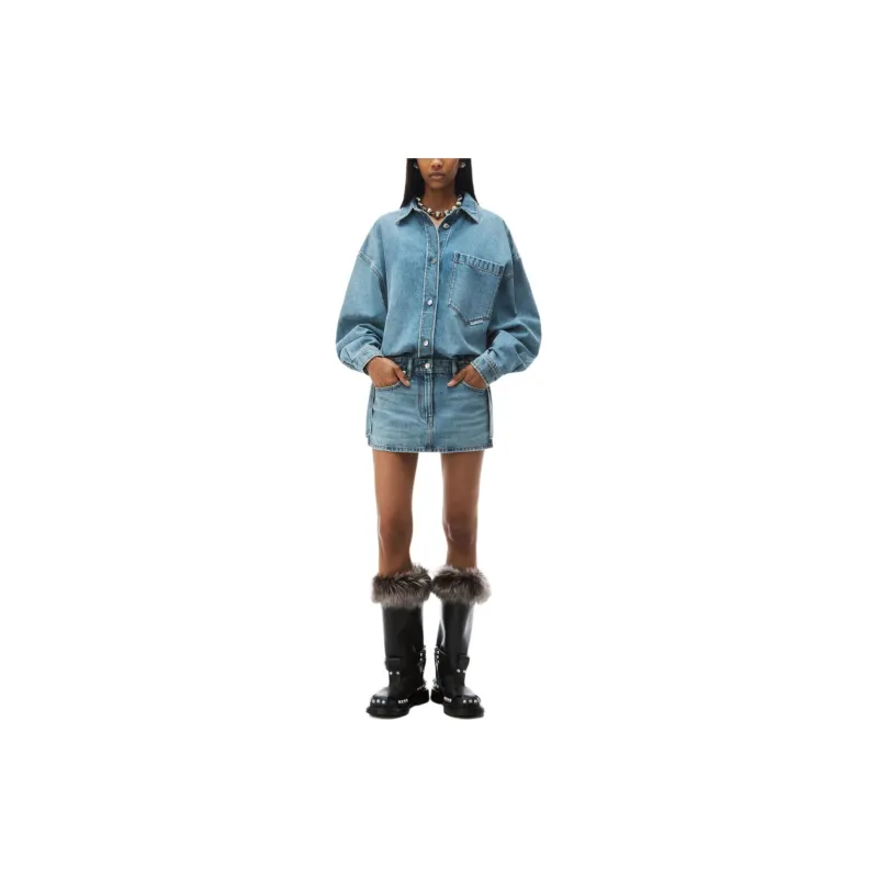 Alexander Wang Denim Mini Shirt Dress-2