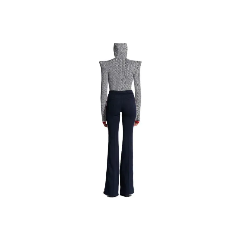 BALMAIN Flared Jersey Trousers-4