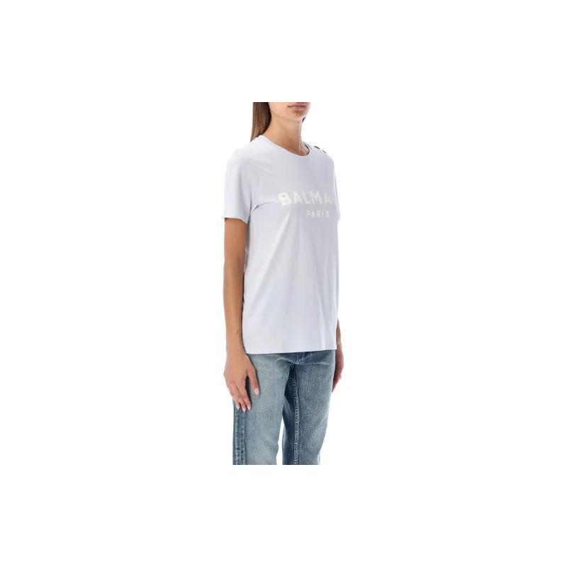 BALMAIN T-Shirts Women's Light Blue-2