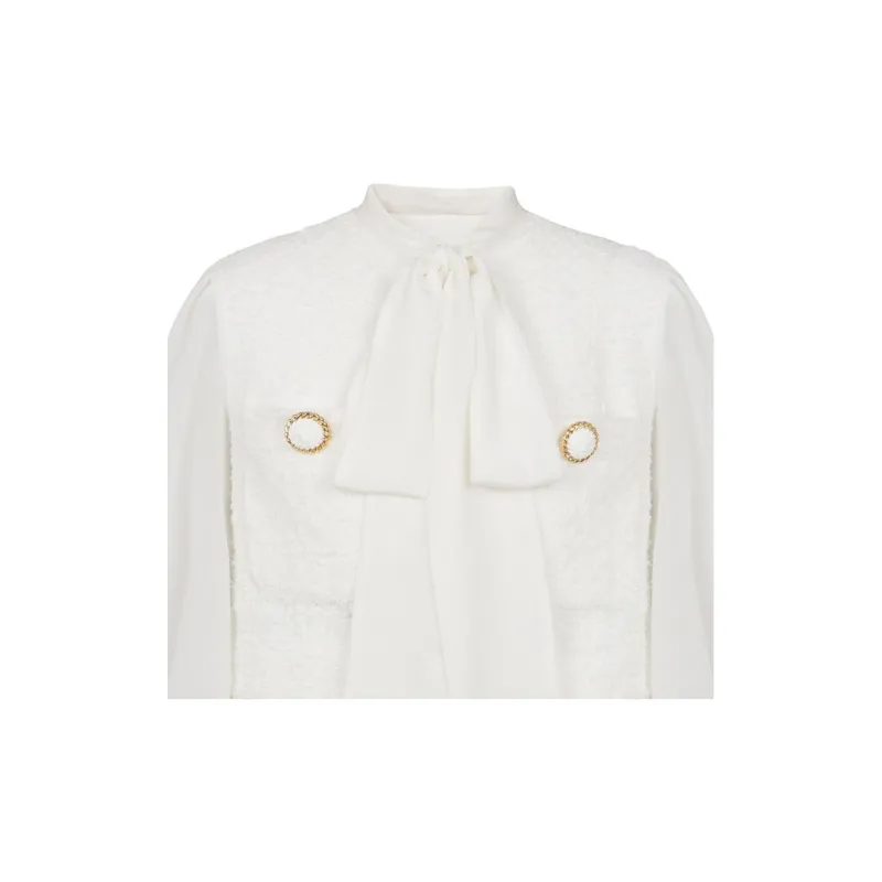 BALMAIN Tweed Long Sleeved Jacket-6