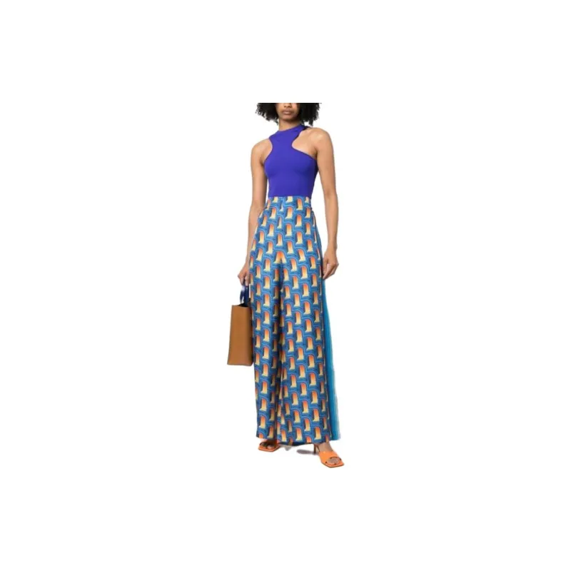 CASABLANCA Printed Wide Leg Trousers 'L'Arche De Nuit'-1