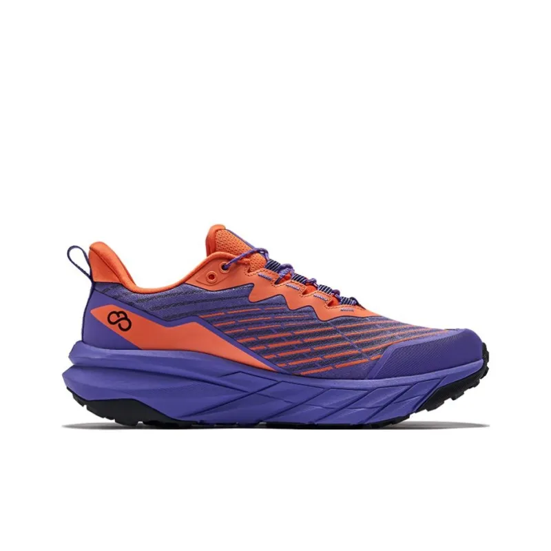 Erke Aspect Low Top Running Shoes Men's Signal Purple Fluorescent Orange-1
