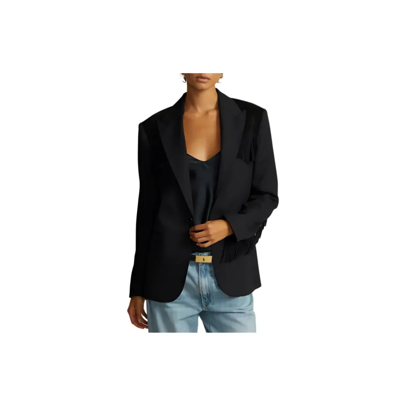 Polo Ralph Lauren SS24 Business Suits Coats Women's Black-3
