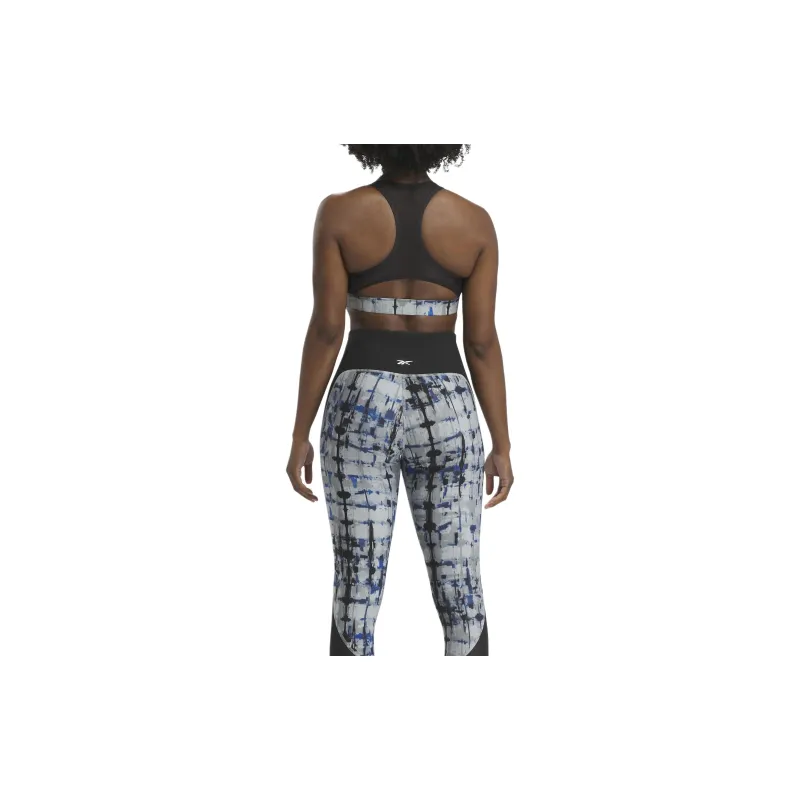 Reebok Lux Perform Printed Racer Bra Sports Underwear Women's Gray-3