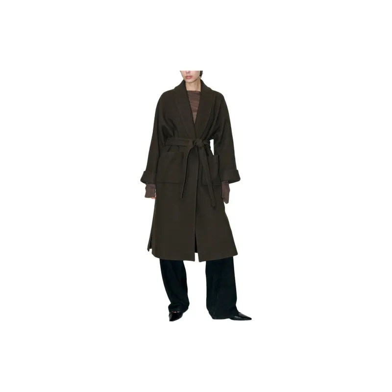 ZARA Coats Women's Khaki-2