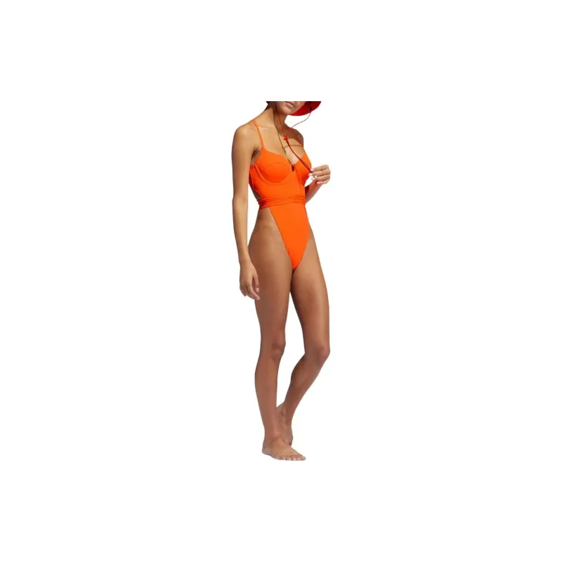 Adidas Ivy Park Spaghetti Strap One Piece Swimsuit Solar Orange-1