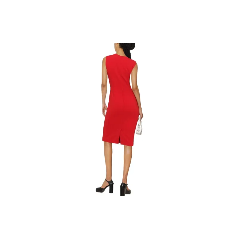 MOSCHINO Sleeveless Dresses Women's Red-2