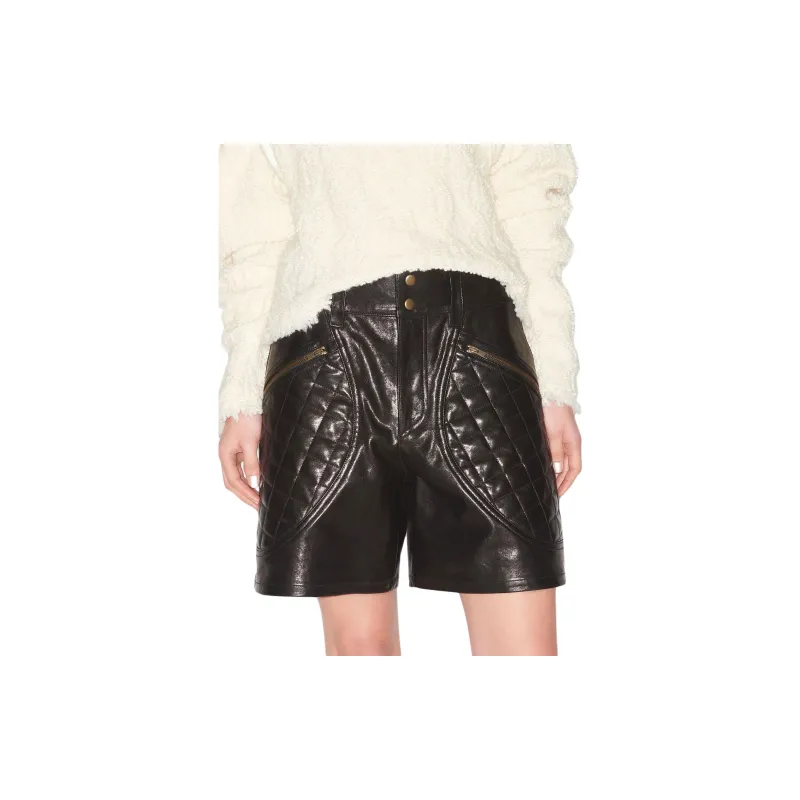 ISABEL MARANT Candice Leather Shorts-2