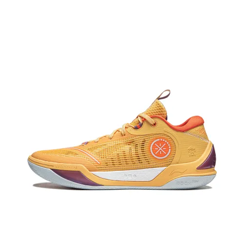 LINING Wade Cold Blood 2 Basketball Shoes Men Low-Top Milk Orange Yellow