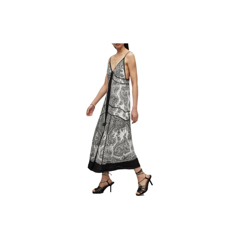 ALLSAINTS Slip Dresses Women's Gray White-1