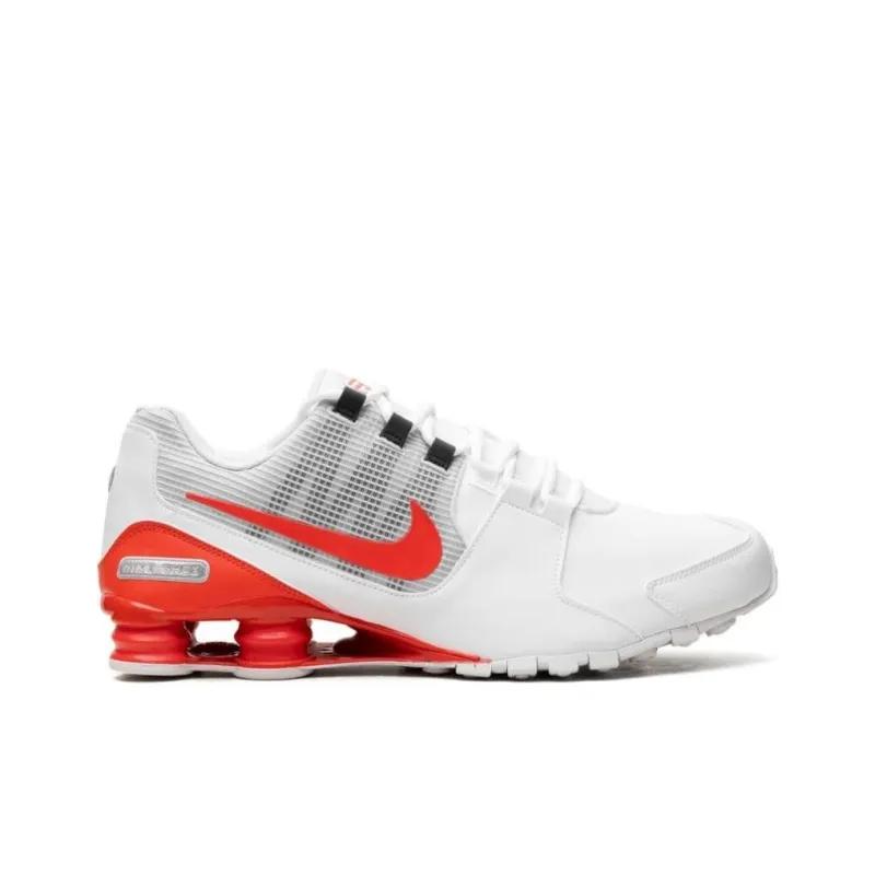 Nike NK Sho Anti Slip Wear Resistant Low Top Casual Running Shoes Men's White Orange-1