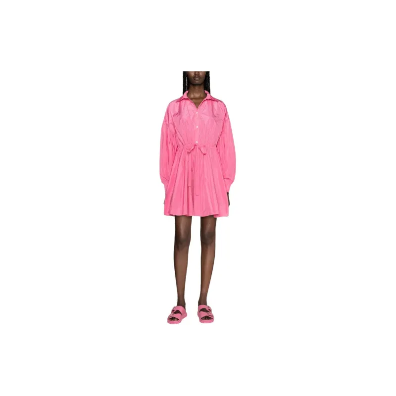 MSGM Flared Mini Shirtdress-1