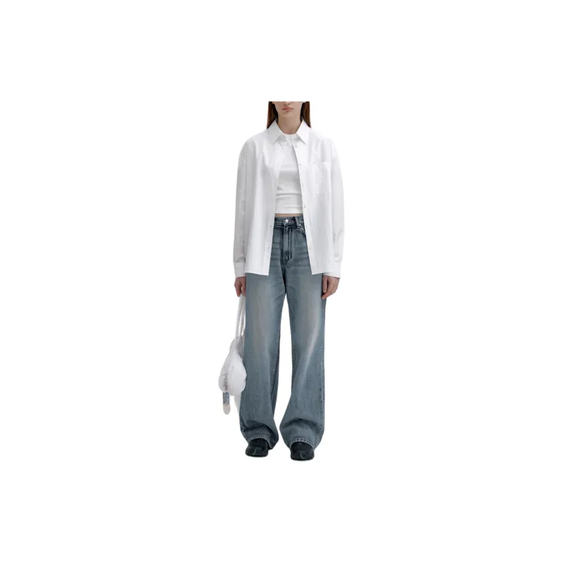 LOW CLASSIC Lc Collection SOFT PAPER SHIRT Shirt Women's White/White-2