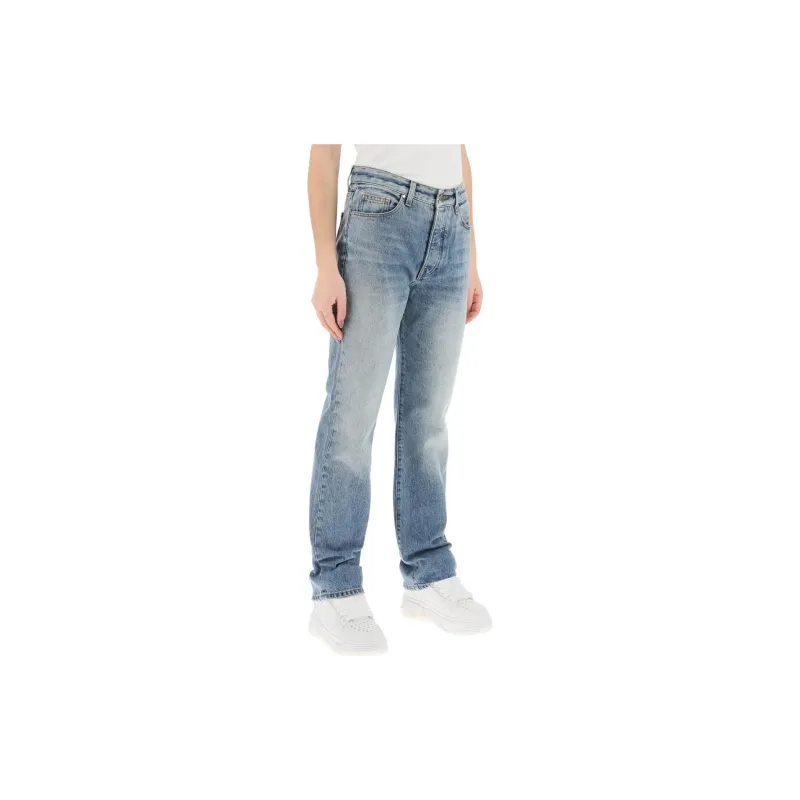 AMIRI Logo Patch Flared Leg Jeans-3