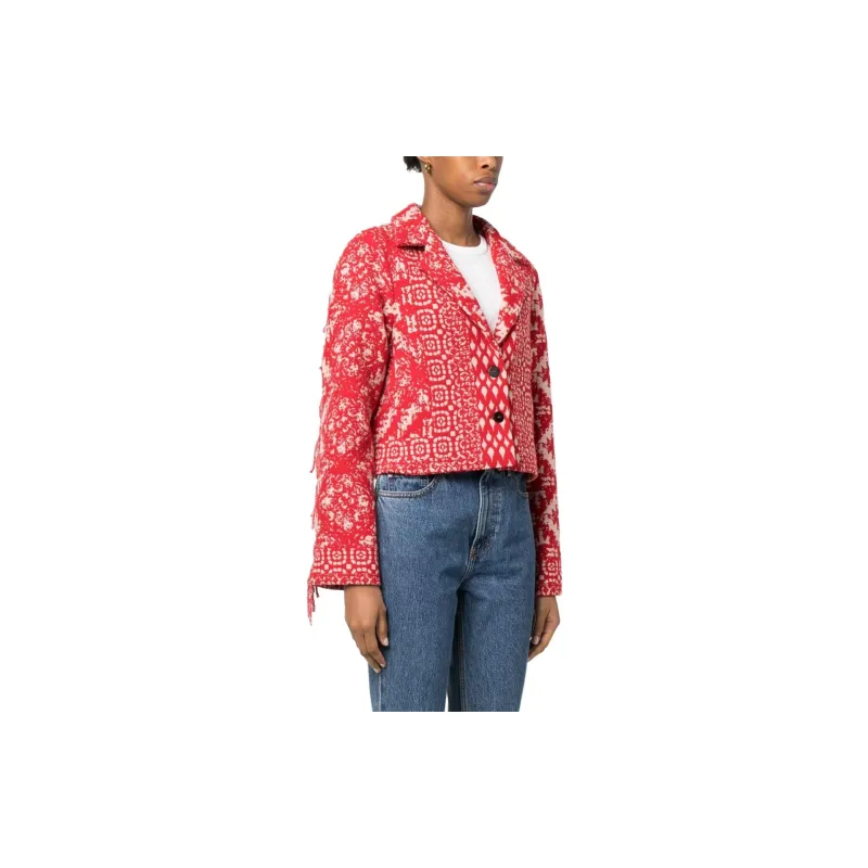 Forte Forte Clio Jacquard Fringed Jacket-2