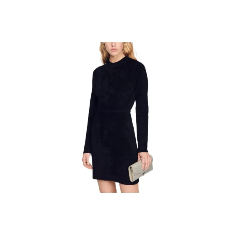 Sandro Long Sleeved Dresses Women's Black-3