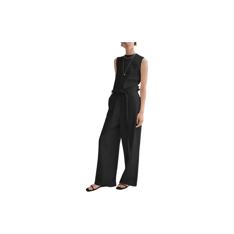 TOTEME Belted Flared Trousers-3