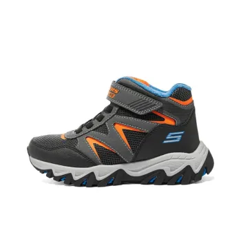 Skechers Wear resistant And Lightweight Mid Top Kids' Running Shoes Gray Orange Teenagers