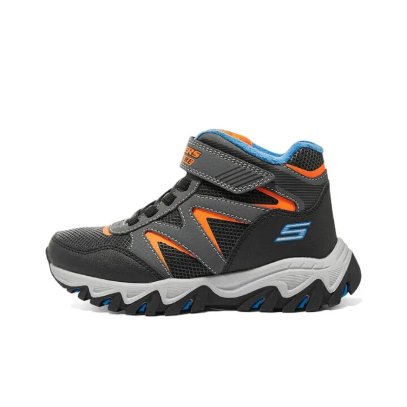 Skechers Wear resistant And Lightweight Mid Top Kids' Running Shoes Gray Orange Teenagers-0